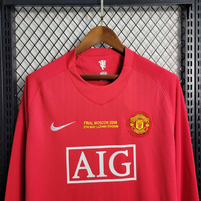 Maillot Domicile Manche Longue Manchester United 2007-2008